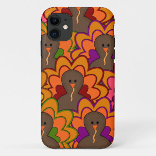 Fun Colourful Thanksgiving Turkeys iPhone 11 Case