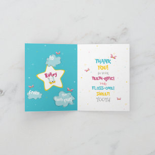 Fun Colourful Tooth Fairy Land Sparkly Magical Pun Card