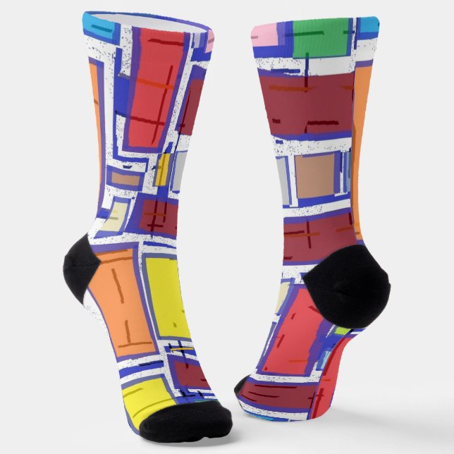 Fun, colourful & trendy crew socks (Angled)