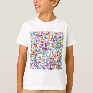 Fun Colourful Watercolor Rainbow Polka Dot T-Shirt