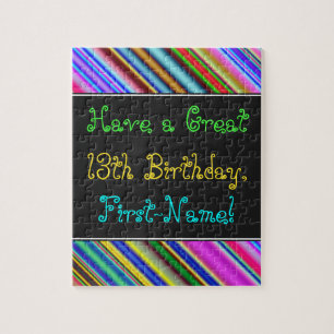 Fun, Colourful, Whimsical 13th Birthday Puzzle