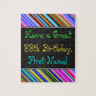 Fun, Colourful, Whimsical 88th Birthday Puzzle