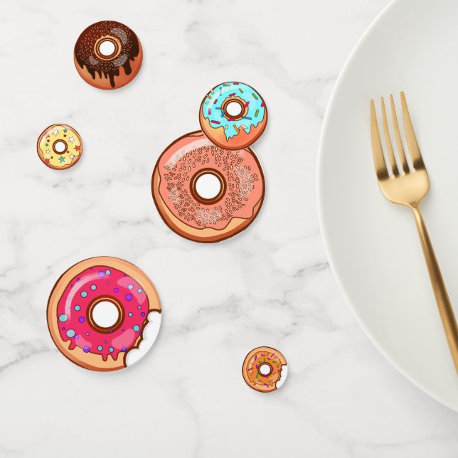 Fun Colourful Yummy  Doughnut Party Confetti (Group)