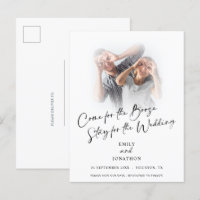 Fun Come For Booze Photo Save The Date Announcemen
