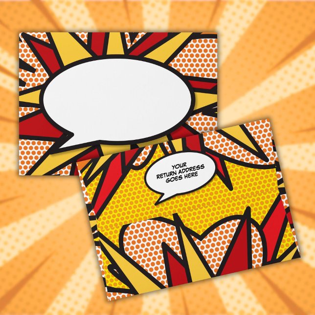 Fun Comic Book Speech Bubble Modern Envelope (Fun Comic Book Speech Bubble Modern Envelope)
