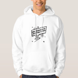 Fun comic style callout speech bubble hoodie