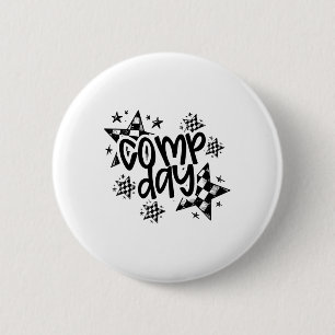 Fun Comp Day Cheerleading Competition Day Cheer Co 6 Cm Round Badge