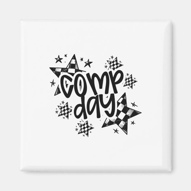 Fun Comp Day Cheerleading Competition Day Cheer Co Magnet (Front)