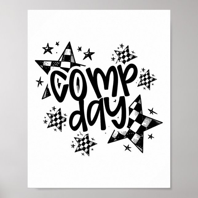 Fun Comp Day Cheerleading Competition Day Cheer Co Poster (Front)