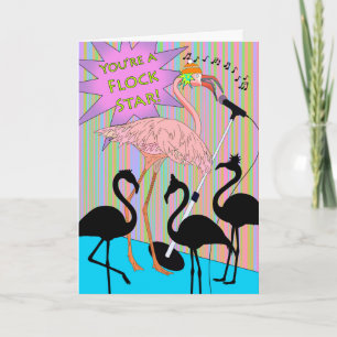 Fun Congratulations with Singing Flamingo Card