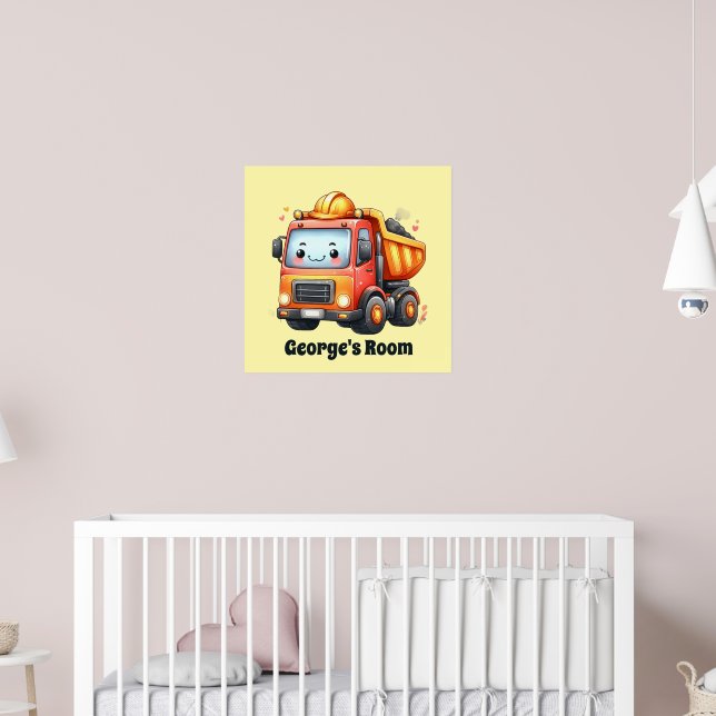 Fun construction lovers nursery  poster (Nursery 2)