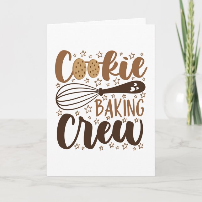 Fun Cookie Baking Crew Design Card (Front)