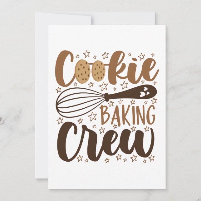 Fun Cookie Baking Crew Design Card (Front)