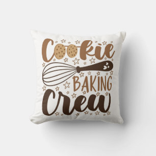 Fun Cookie Baking Crew Design Cushion