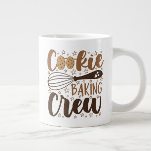 Fun Cookie Baking Crew Design Large Coffee Mug