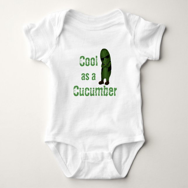 Fun Cool As A Cucumber Baby Bodysuit (Front)