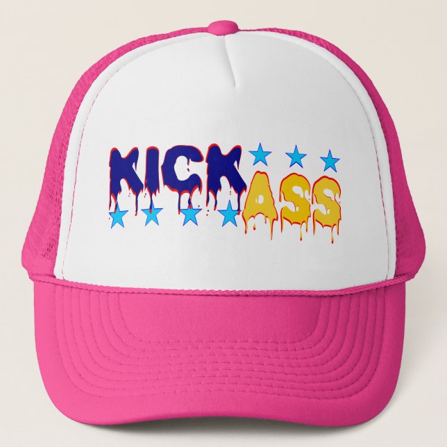 😁😜👍Fun-Cool Attitude Kickass Fab Cap (Front)