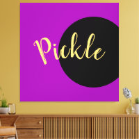 Fun Cool Bold Purple Black Pickleball Motto Script
