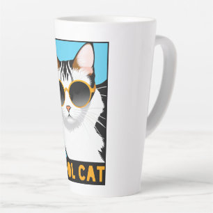 Fun Cool Cat Latte Mug