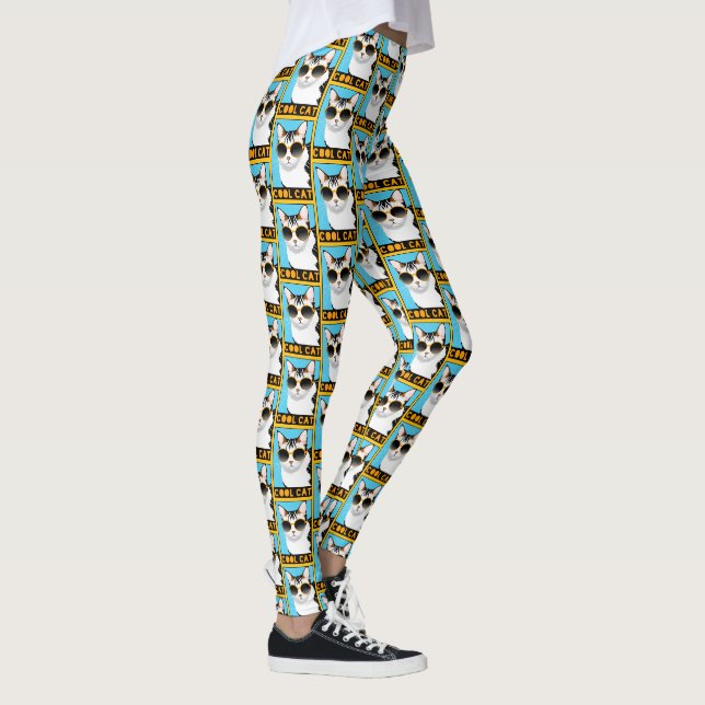 Fun Cool Cat Leggings (Right)
