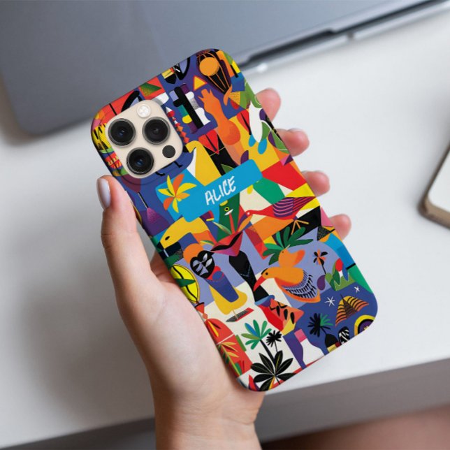 Fun Cool Colourful Cartoon Doodle Personalised Case-Mate iPhone Case (Creator Uploaded)
