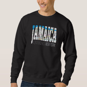 Fun Cool Jamaica Queens New York with Subway Map Sweatshirt