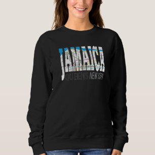 Fun Cool Jamaica Queens New York with Subway Map Sweatshirt