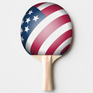 Fun, Cool Patriotic United States of America Flag Ping Pong Paddle