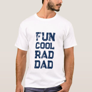 Fun cool rad dad navy blue grunge distressed text T-Shirt
