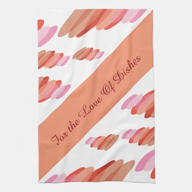 Fun coral peach modern towel (Vertical)