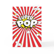 Fun, Corny, SUPER POP! Popcorn Pun Blank Card