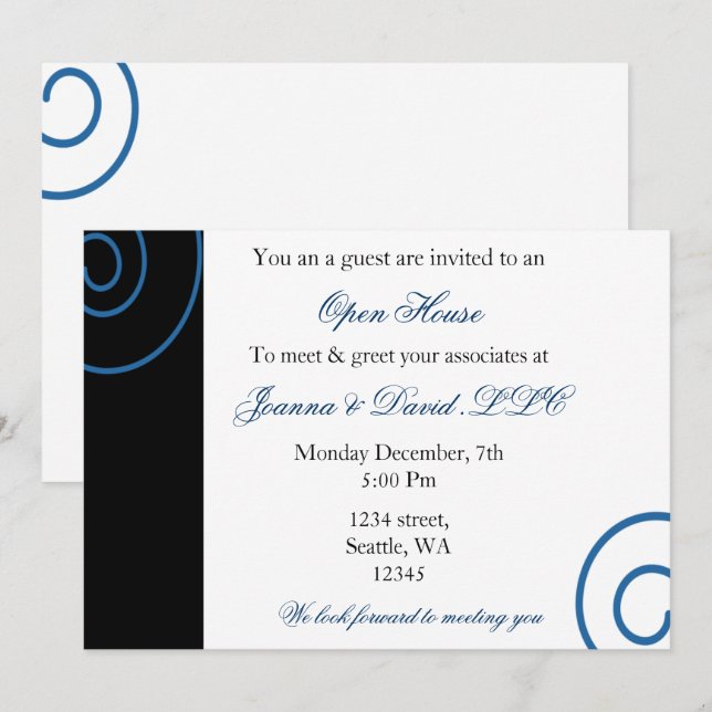 Fun Corporate party Invitation (Front/Back)