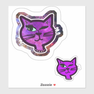 Fun Cosmos Sparkle Winking Cat