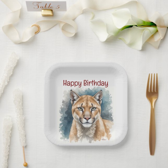  Fun Cougar Over the Hill Birthday Paper Plate (Wedding)