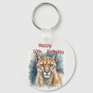  Fun Cougar Over the Hill Custom Age Birthday Key Ring