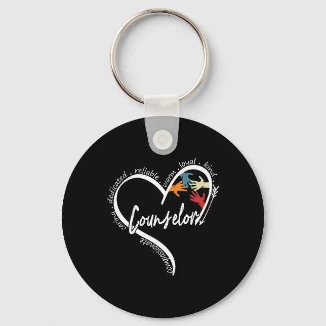 Fun Counsellor Graphic Tees Tops Back To School Gi Key Ring (Front)