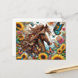 Fun Country horse lovers Postcard