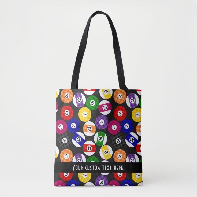 Fun Country Style Chequered Billiards Pattern Tote Bag (Front)