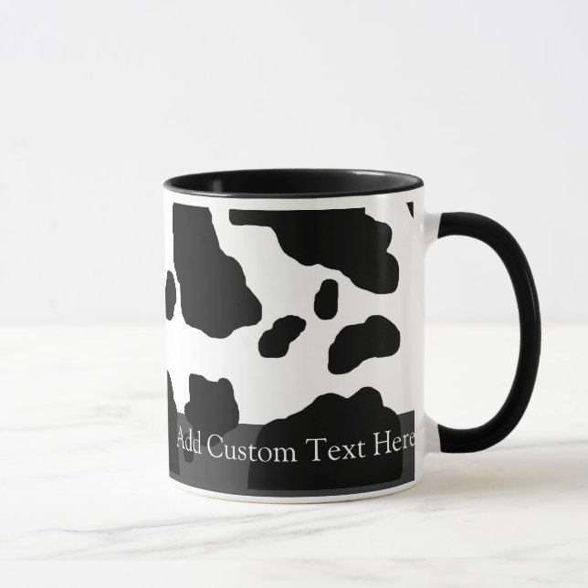Fun Cow Print Personalised Mug (Right)
