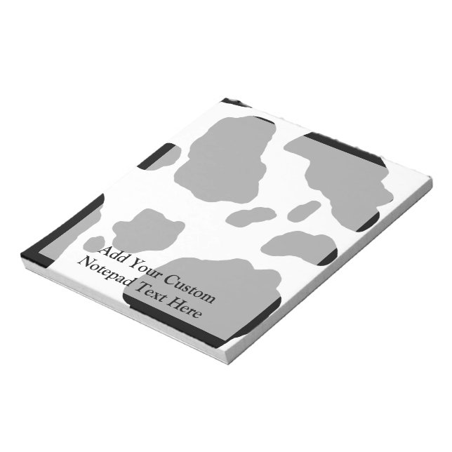 Fun Cow Print Personalised Notepad (Rotated)