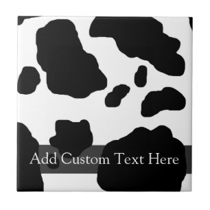 Fun Cow Print Personalised Tile
