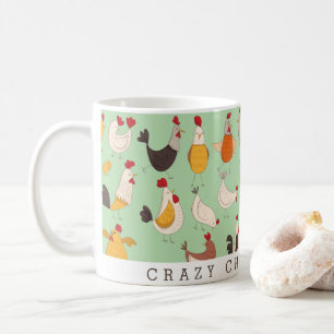 Fun Crazy Chicken Lady Coffee Mug