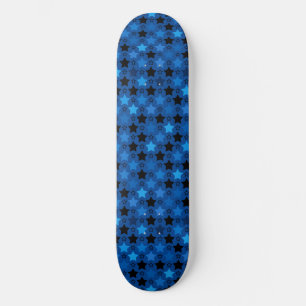 Fun Creative Stylish Blue Star Pattern Skateboard