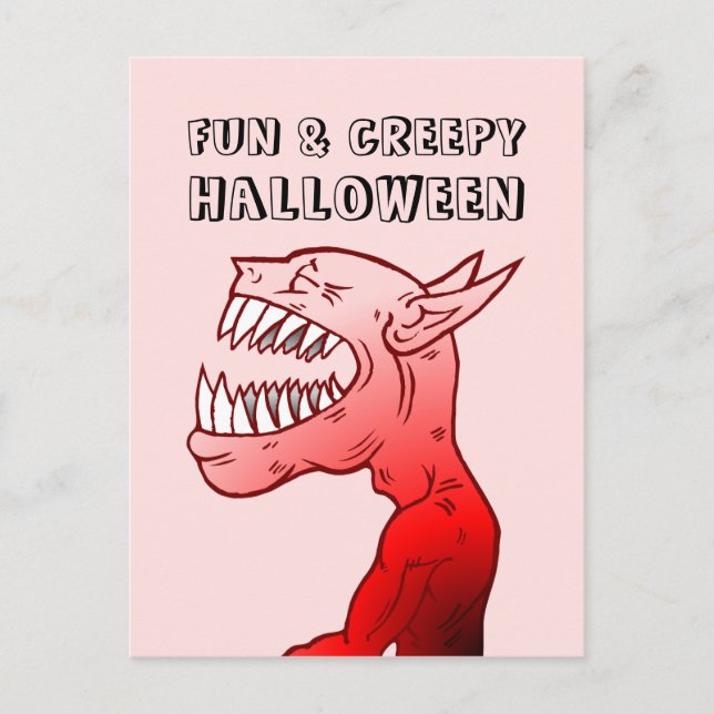 Fun & Creepy Halloween Postcard (Front)