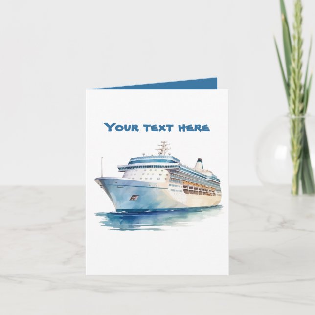 Fun cruise ship add text  card (Front)