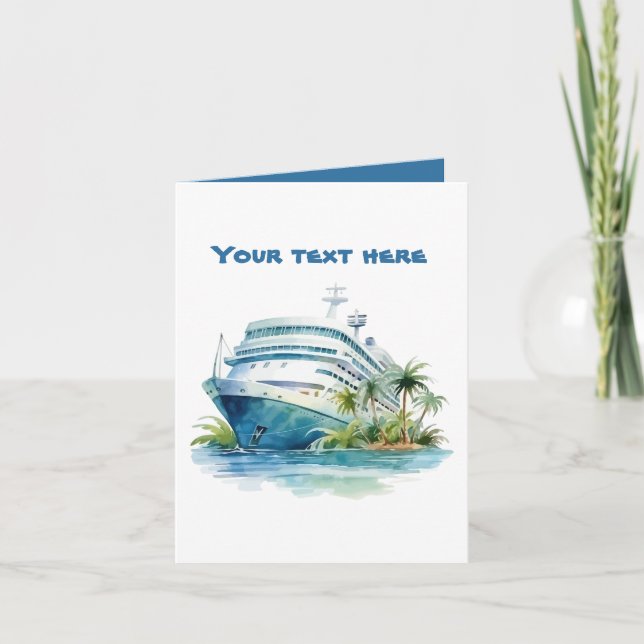 Fun cruise ship add text card (Front)
