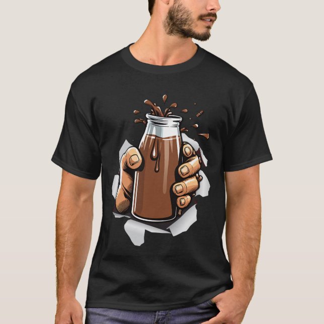 fun cup of chocolate milk T-Shirt (Front)