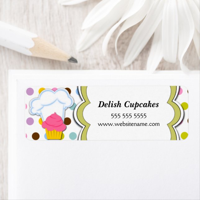 Fun Cupcake and Bakers Hat Labels (Insitu)