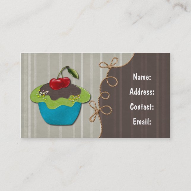 fun cupcake business Cards (Front)