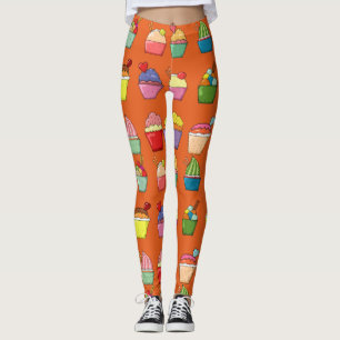 Fun cupcakes l Dessert Colourful orange Leggings
